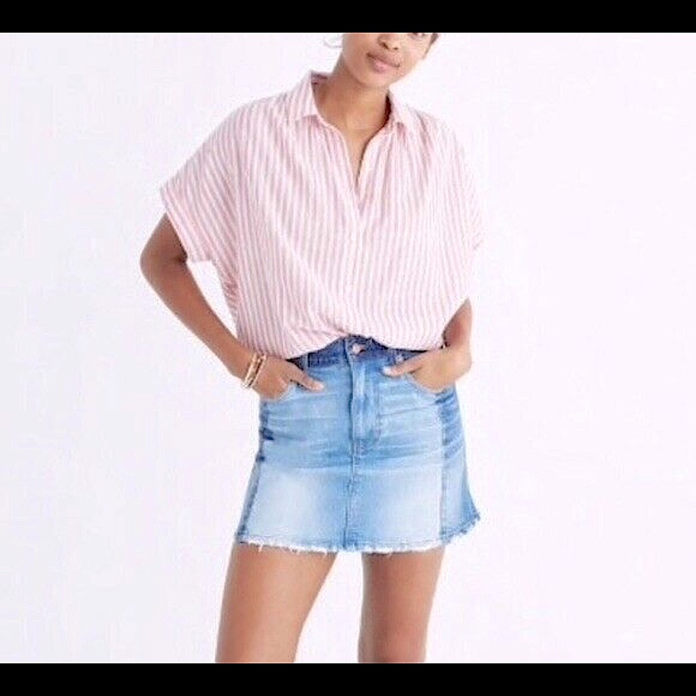 MADEWELL Two Tone Denim Skirt